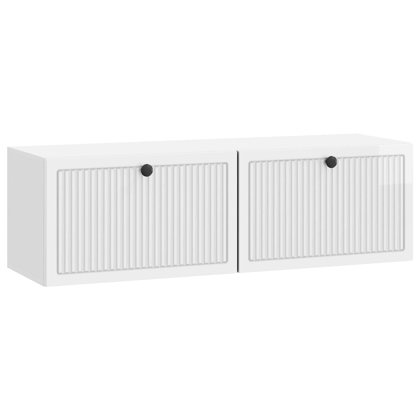 Fali TV szekrény Magasfényű Fehér 98 x 31 x 30 cm Szerelt Fa