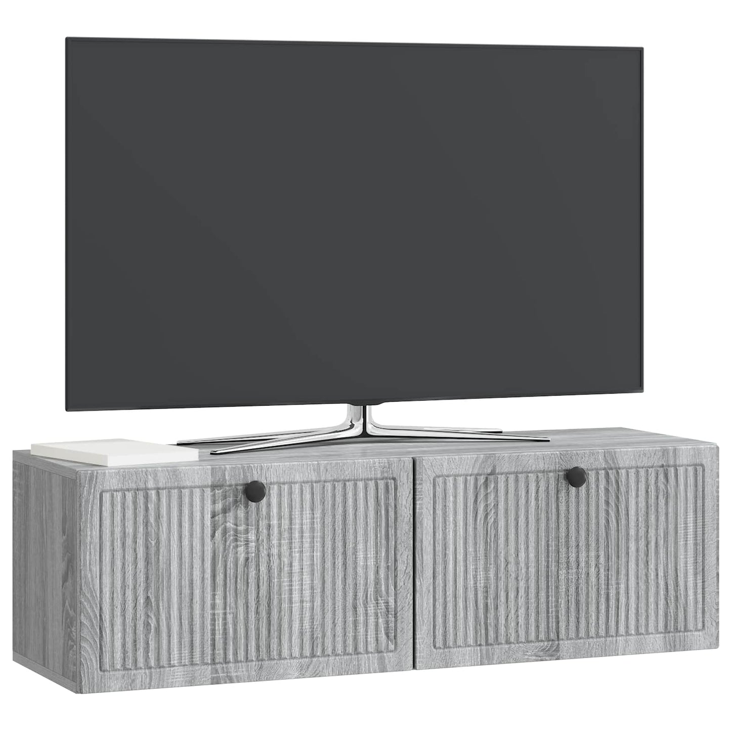 Fali TV szekrény Szürke Sonoma 98 x 31 x 30 cm Szerelt Fa