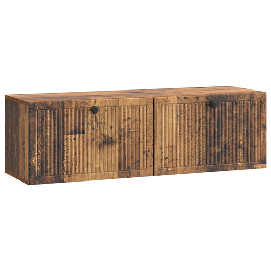 Fali TV szekrény Antik Fa 98 x 31 x 30 cm Szerelt Fa