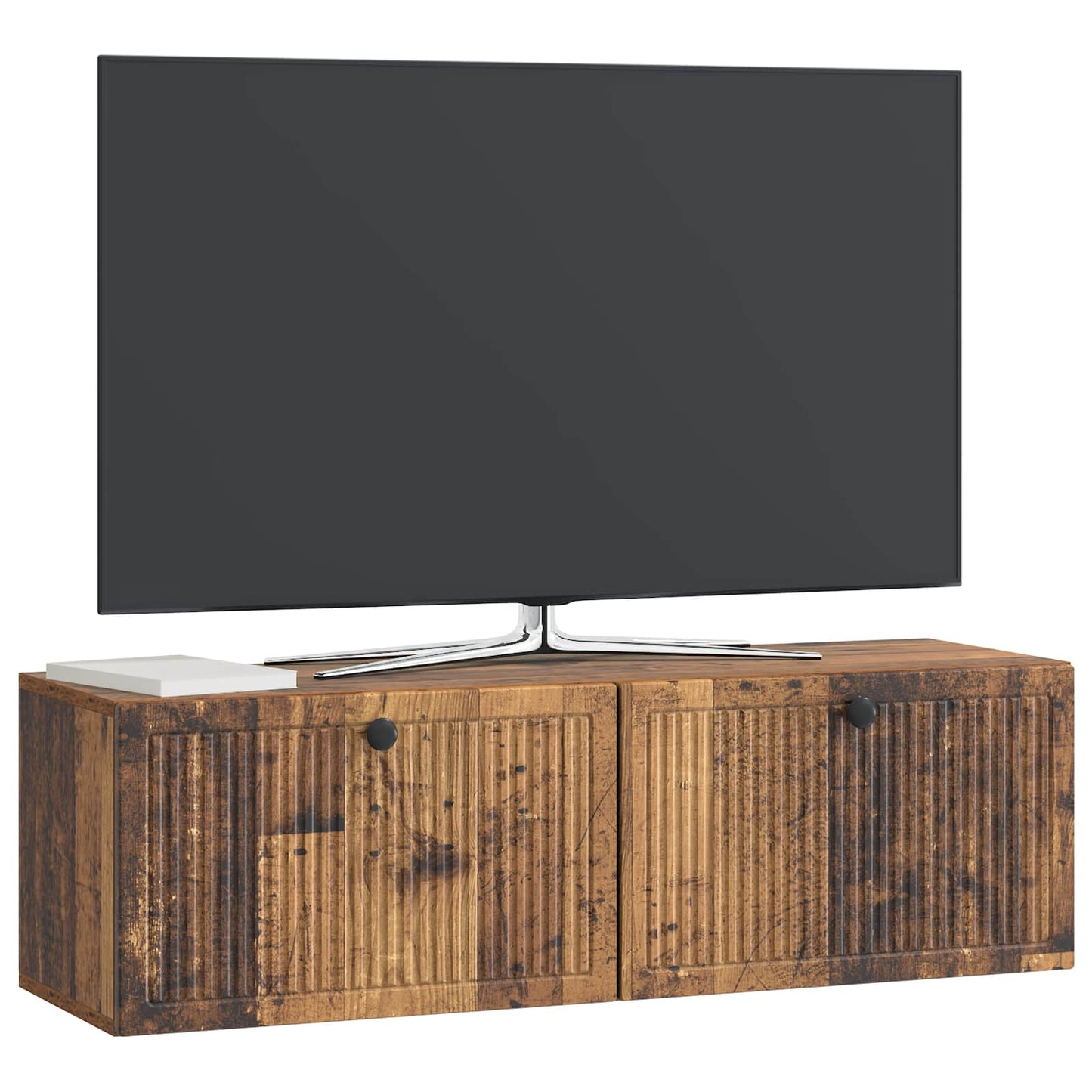 Fali TV szekrény Antik Fa 98 x 31 x 30 cm Szerelt Fa
