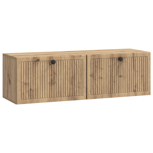 Fali TV szekrény Kézműves Tölgy 98 x 31 x 30 cm Szerelt Fa