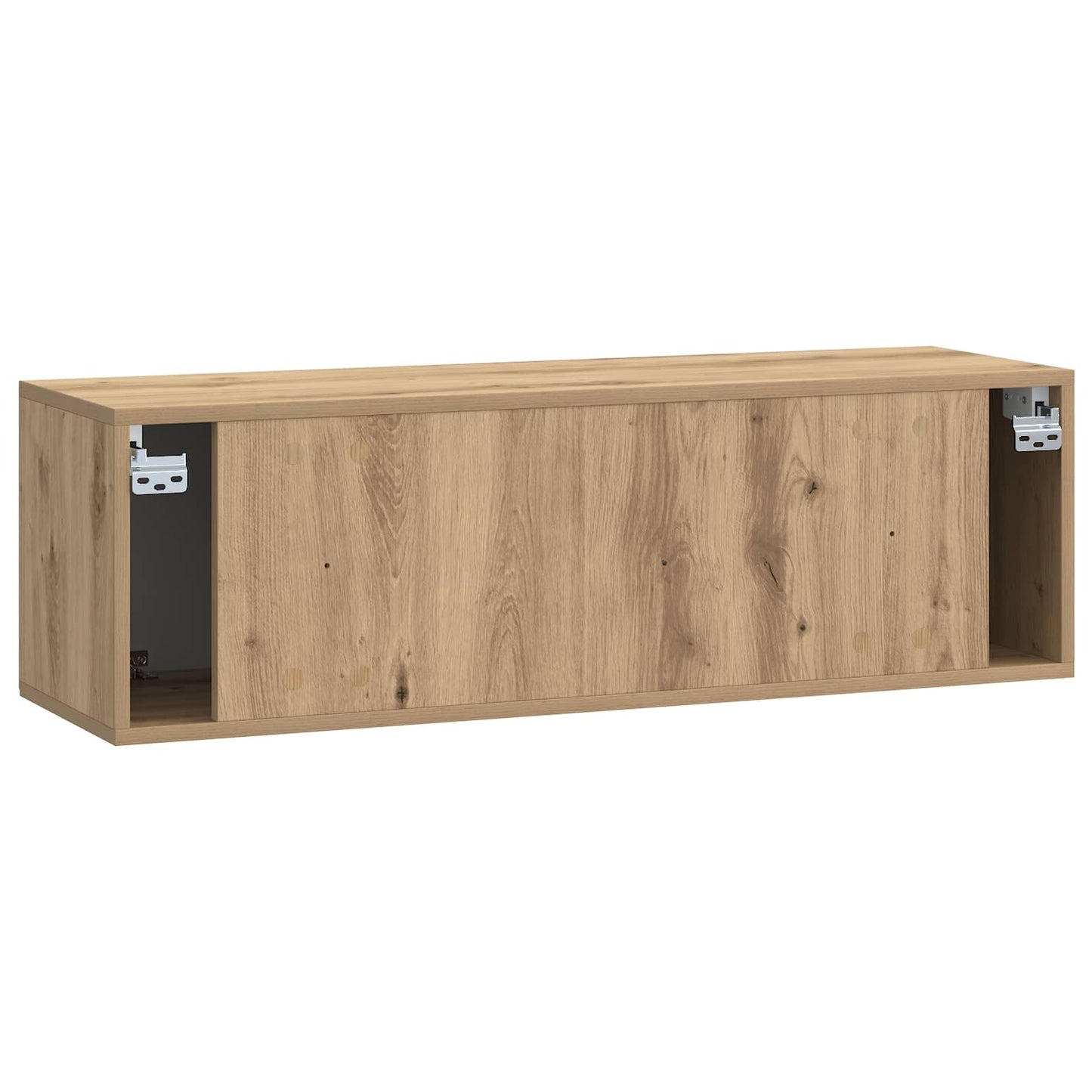 Fali TV szekrény 98 x 31 x 30 cm Kézműves Tölgy Szerelt Fa