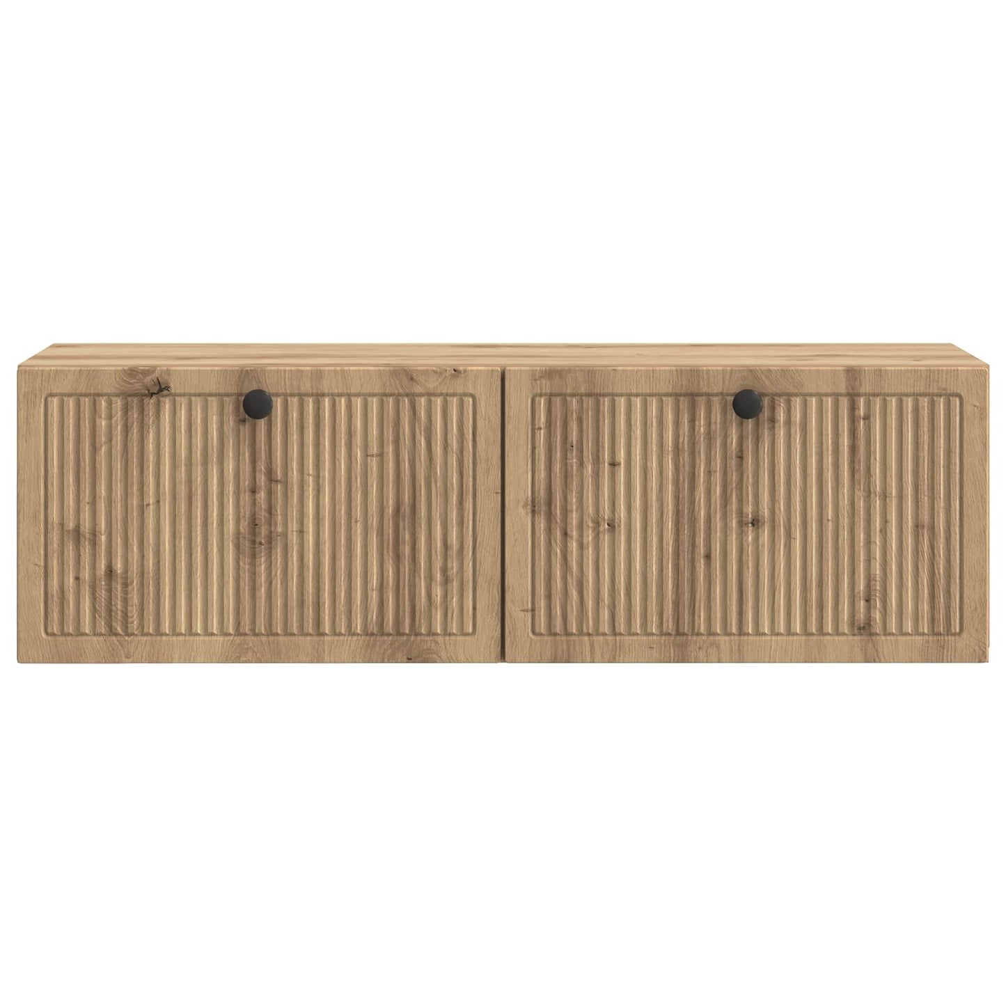 Fali TV szekrény 98 x 31 x 30 cm Kézműves Tölgy Szerelt Fa