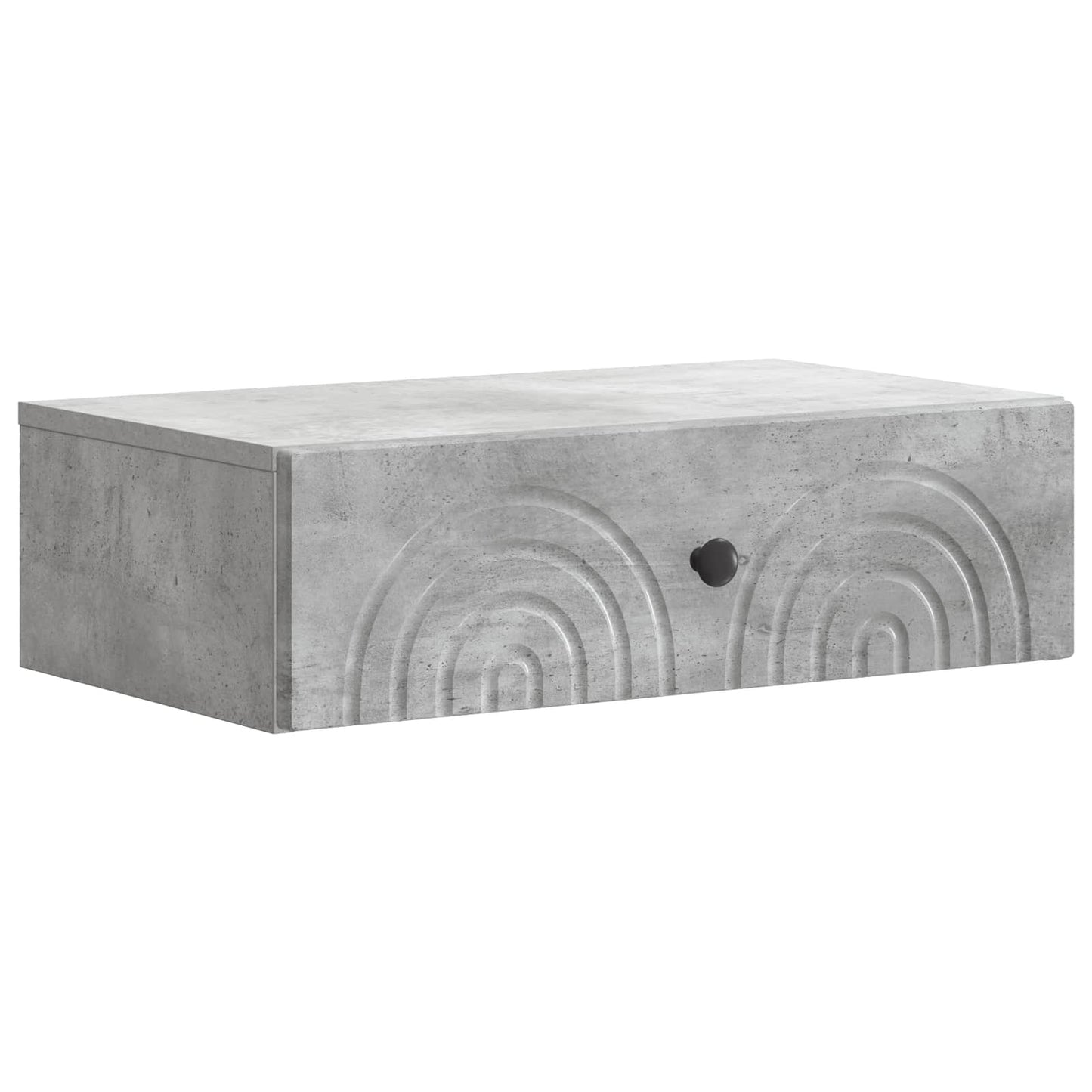 Fali oldaltábla Betonszürke 59 x 34,5 x 17 cm Szerelt Fa