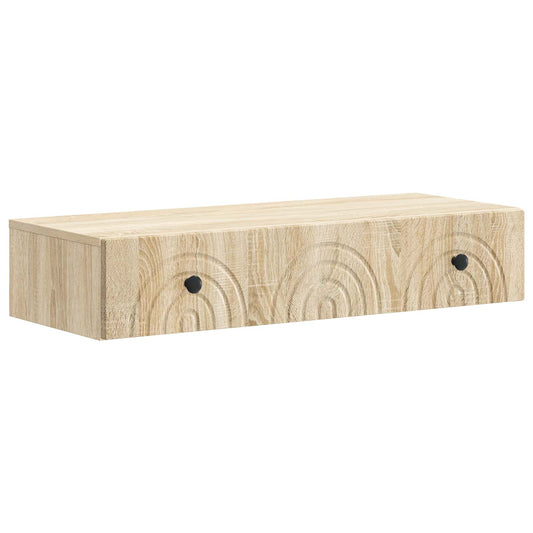 Fali oldaltábla Sonoma Tölgy 87,5 x 34,5 x 17 cm Szerelt Fa