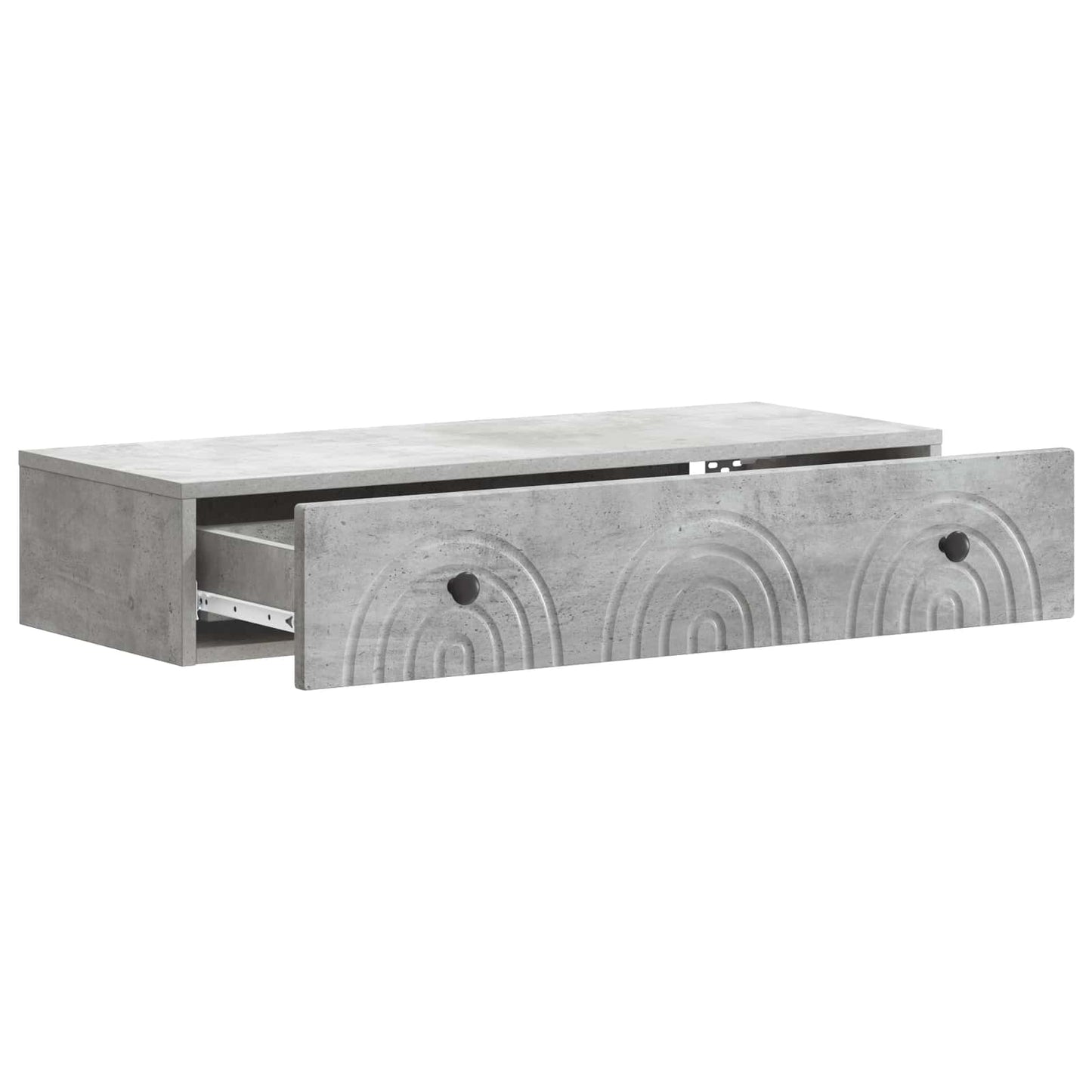 Fali oldaltábla 87,5 x 34,5 x 17 cm Szerelt Fa Betonszürke