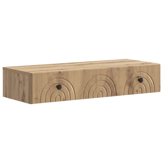 Fali oldaltábla Kézműves Tölgy 87,5 x 34,5 x 17 cm Szerelt Fa