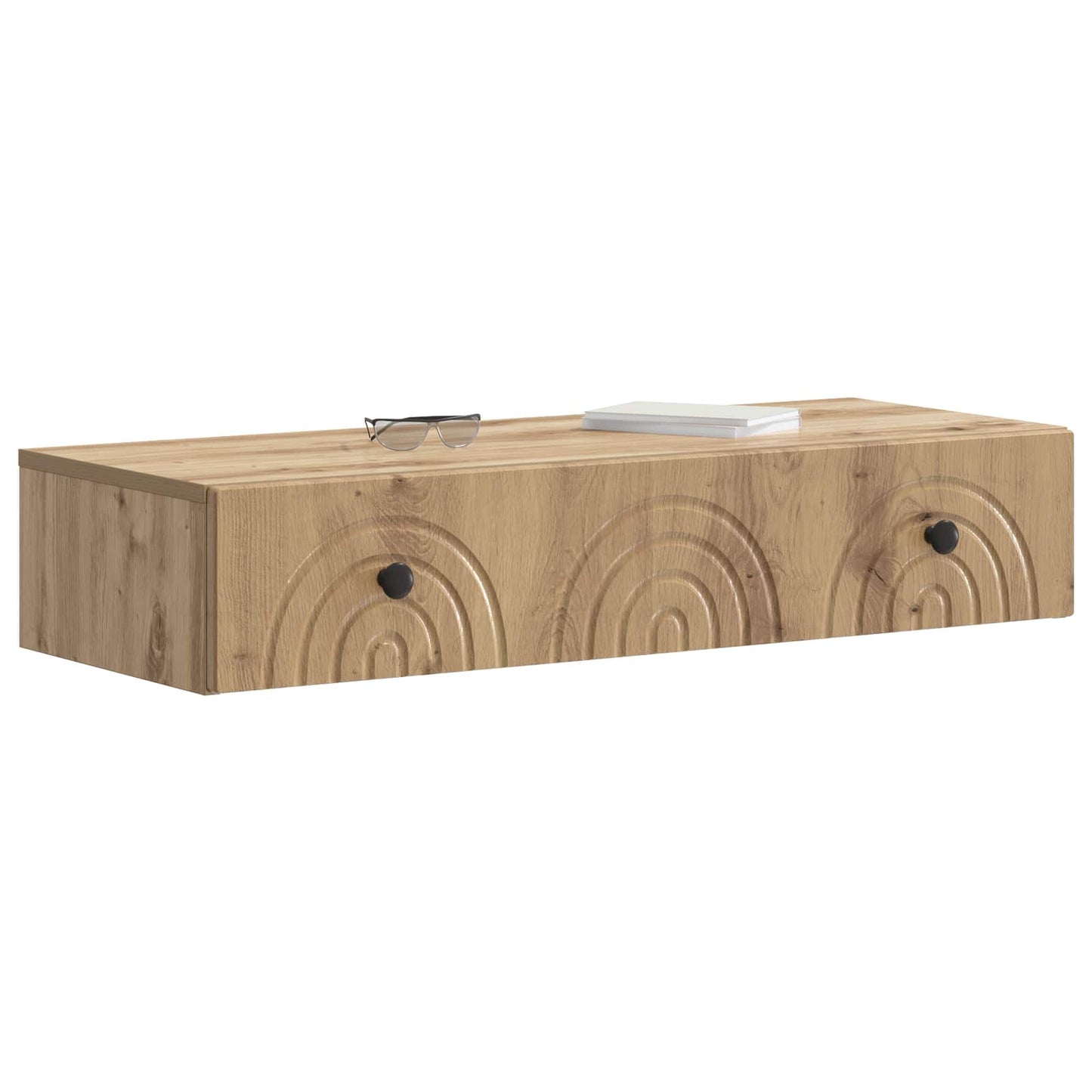 Fali oldaltábla 87,5 x 34,5 x 17 cm Szerelt Fa Kézműves Tölgy