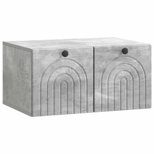 Fali TV szekrény Betonszürke 59,5 x 41 x 30 cm Szerelt Fa