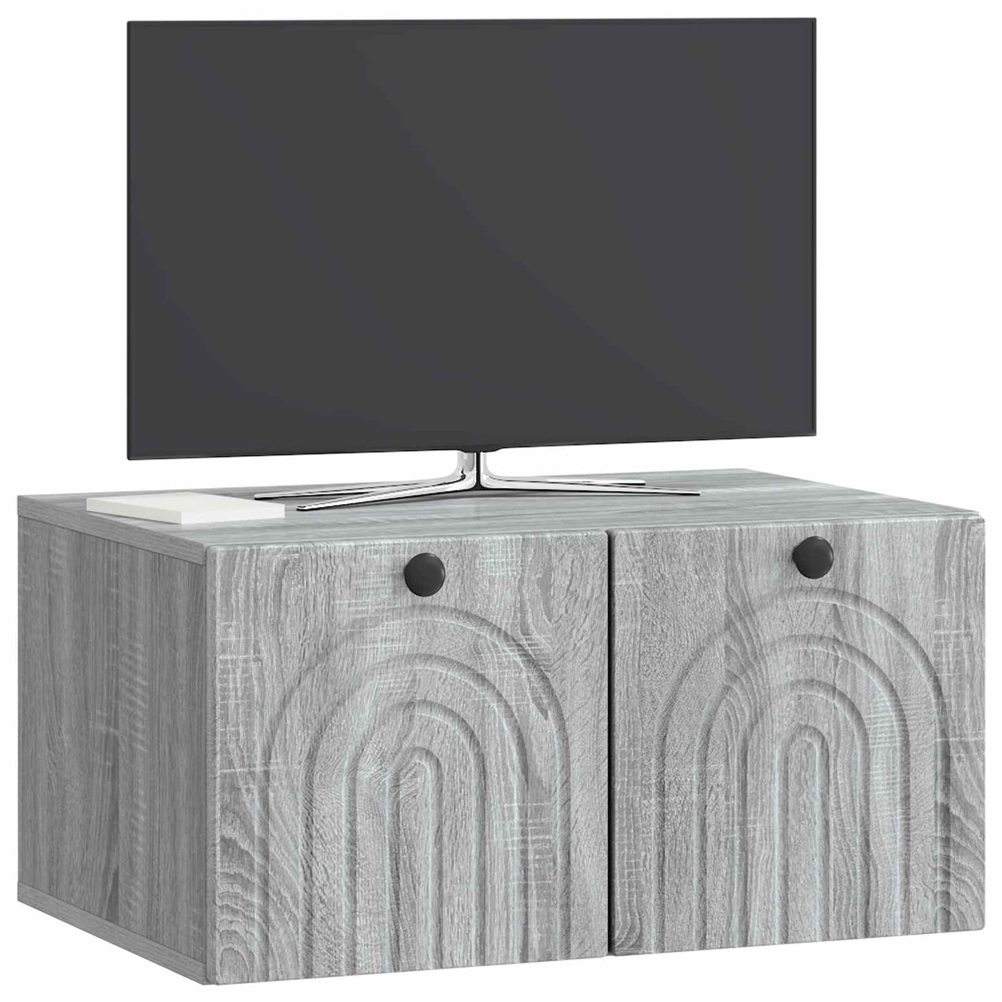 Fali TV szekrény Szürke Sonoma 59,5 x 41 x 30 cm Szerelt Fa