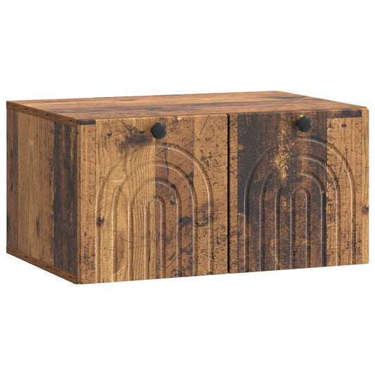 Fali TV szekrény Antik Fa 59,5 x 41 x 30 cm Szerelt Fa