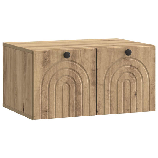 Fali TV szekrény Kézműves Tölgy 59,5 x 41 x 30 cm Szerelt Fa