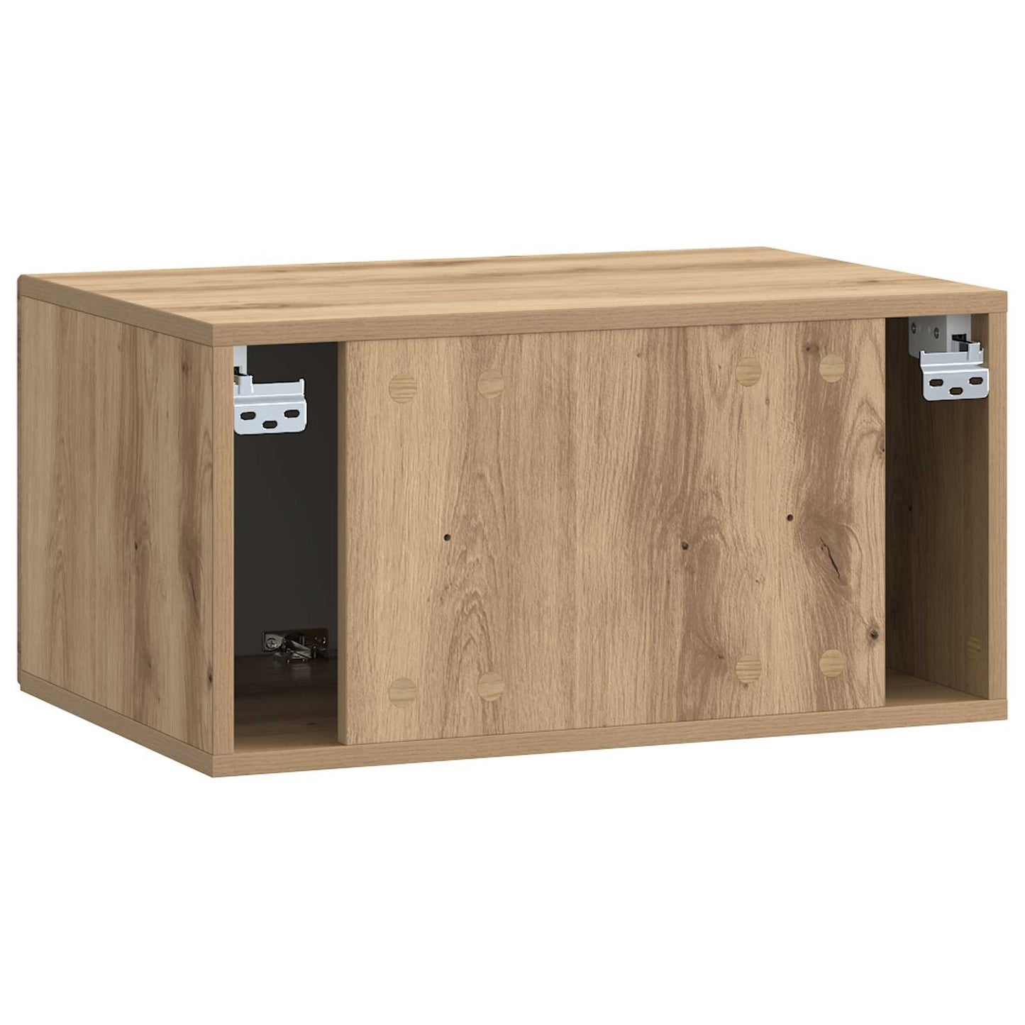 Fali TV szekrény 59,5 x 41 x 30 cm Kézműves Tölgy Szerelt Fa