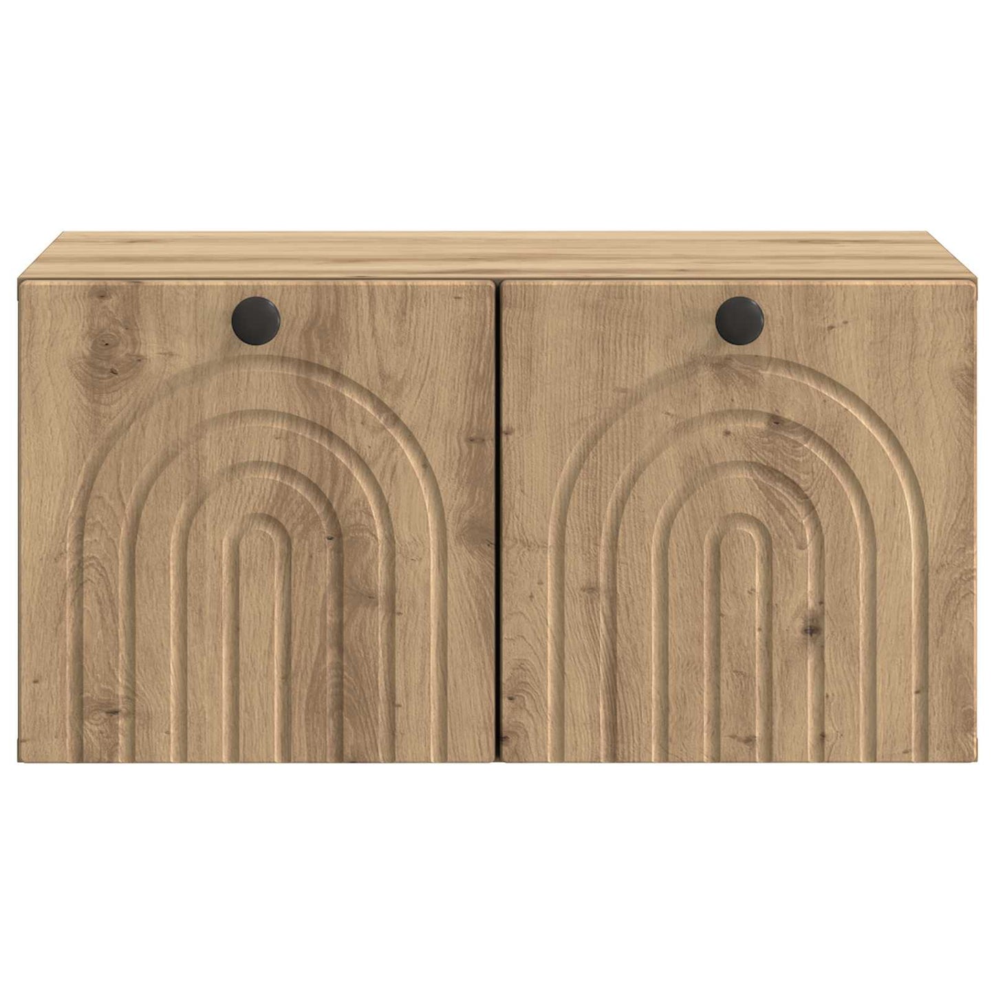 Fali TV szekrény 59,5 x 41 x 30 cm Kézműves Tölgy Szerelt Fa
