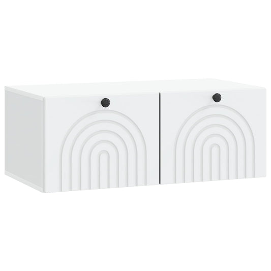 Fali TV szekrény Fehér 78,5 x 41 x 30 cm Szerelt Fa