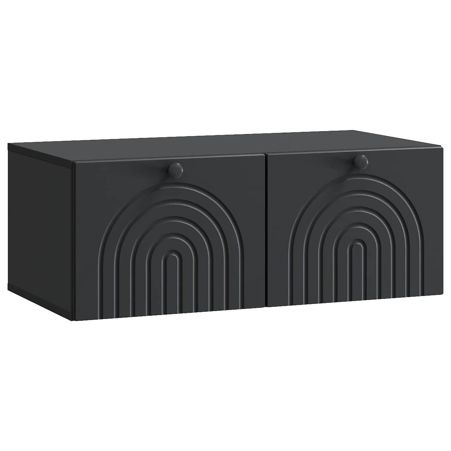 Fali TV szekrény Fekete 78,5 x 41 x 30 cm Szerelt Fa