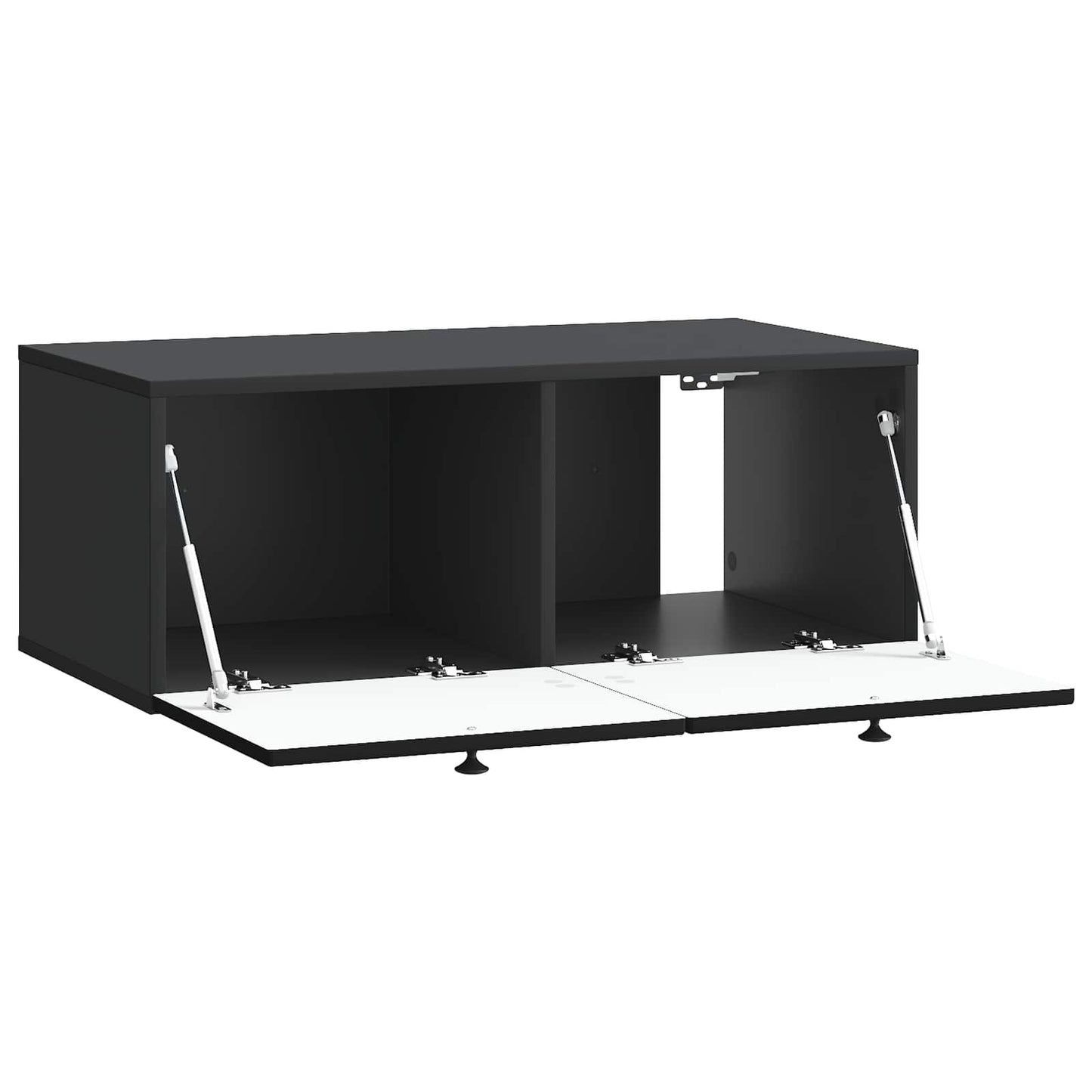 Fali TV szekrény Fekete 78,5 x 41 x 30 cm Szerelt Fa