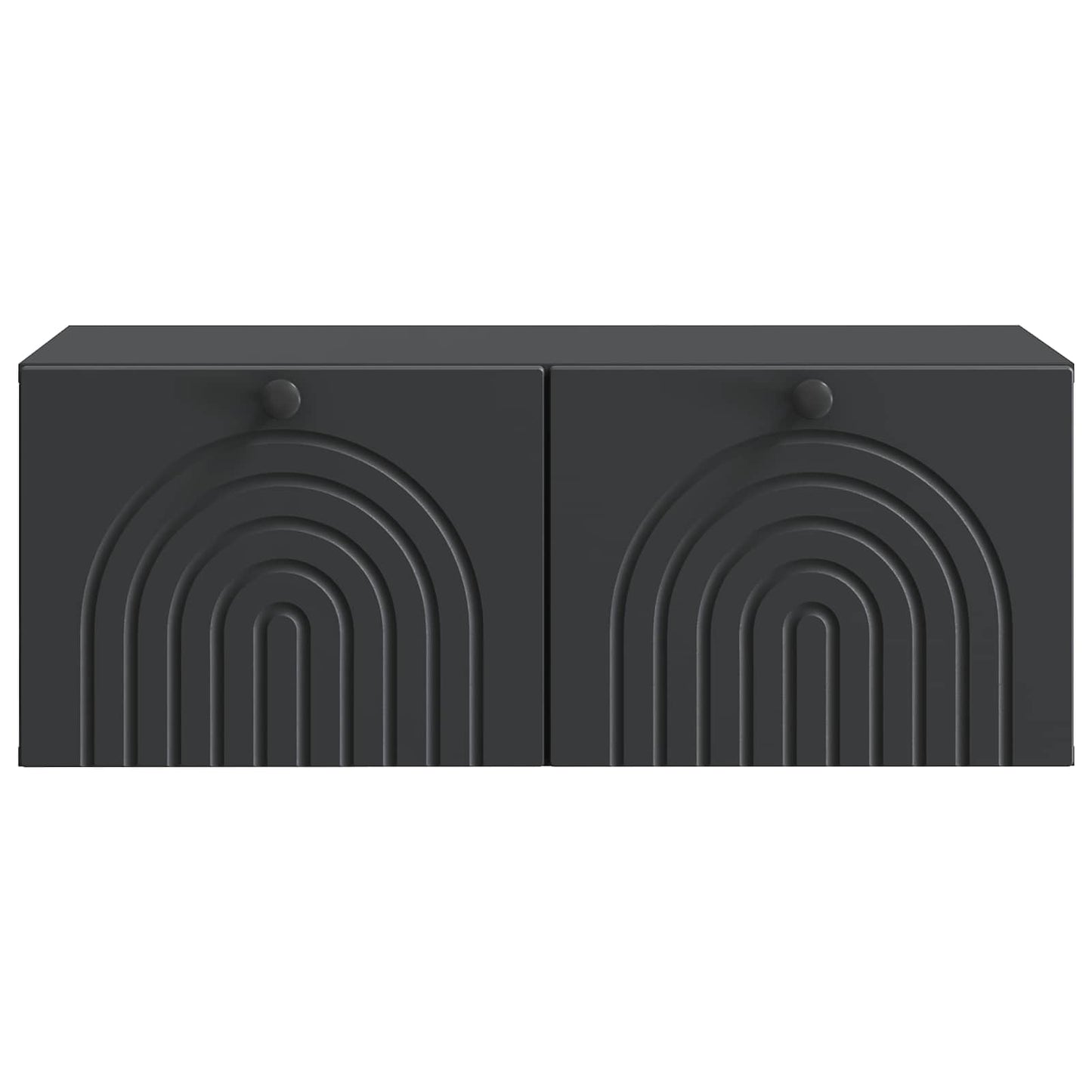 Fali TV szekrény Fekete 78,5 x 41 x 30 cm Szerelt Fa