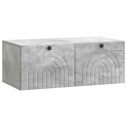 Fali TV szekrény Betonszürke 78,5 x 41 x 30 cm Szerelt Fa