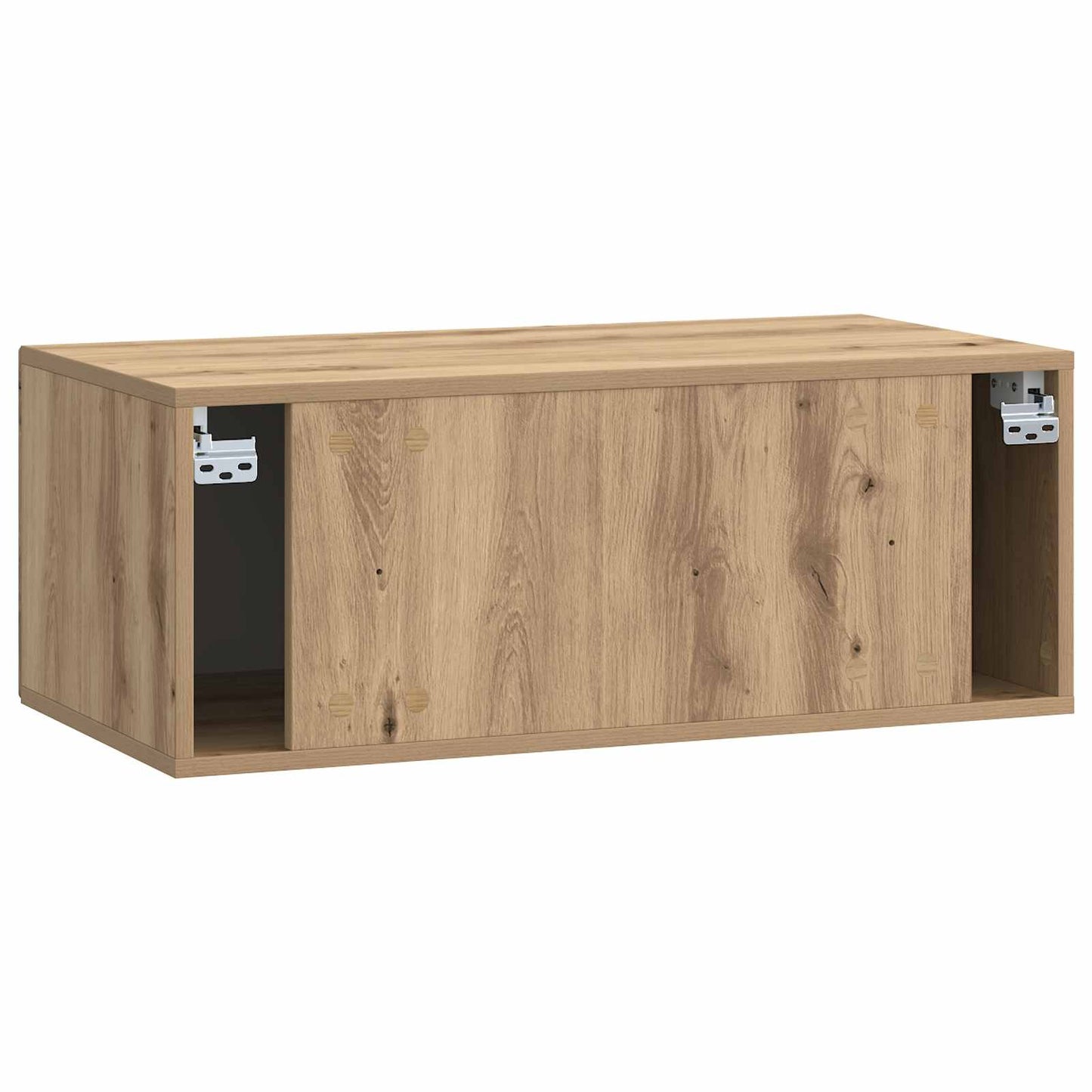 Fali TV szekrény 78,5 x 41 x 30 cm Kézműves Tölgy Szerelt Fa