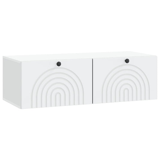 Fali TV szekrény Fehér 99 x 41 x 30 cm Szerelt Fa