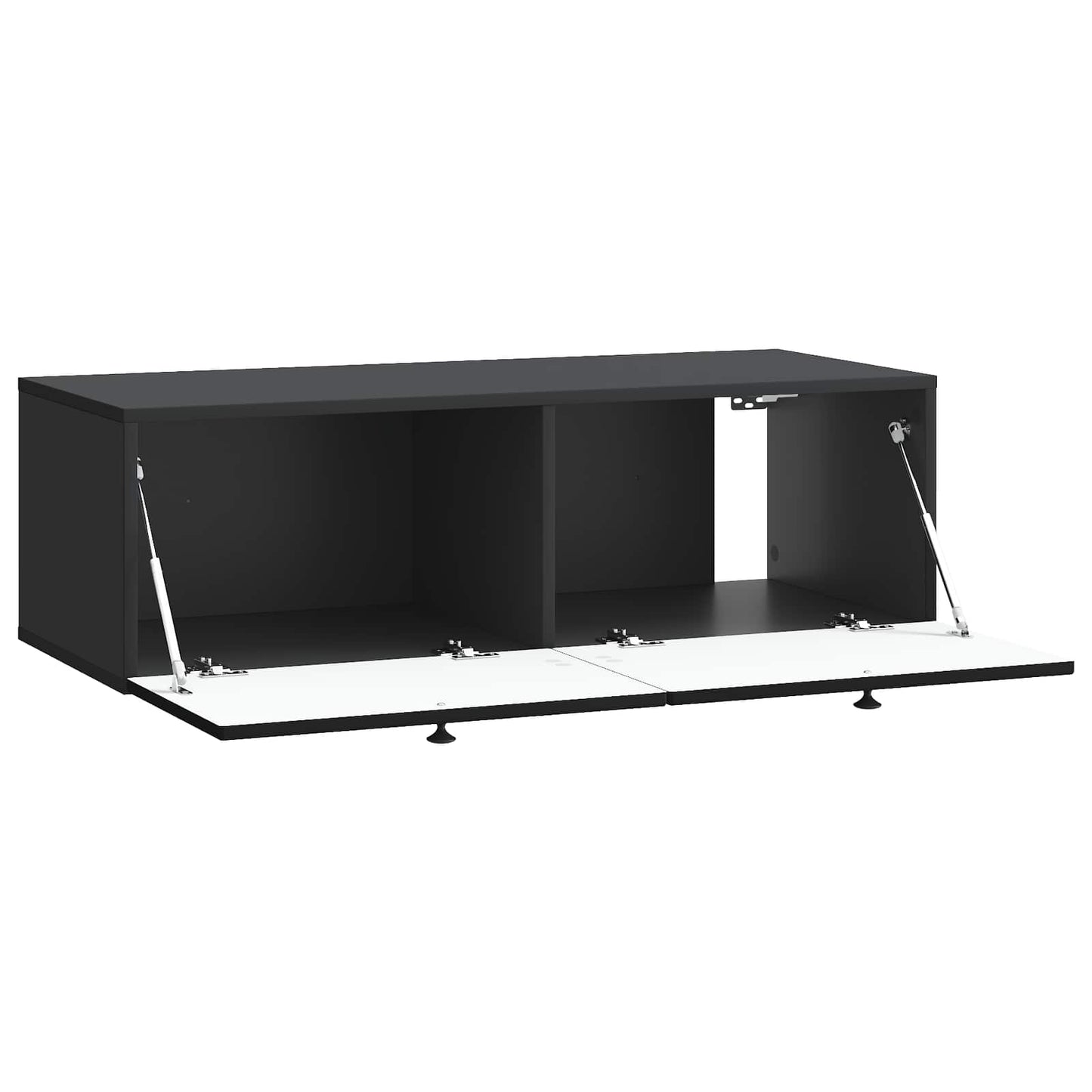 Fali TV szekrény Fekete 99 x 41 x 30 cm Szerelt Fa