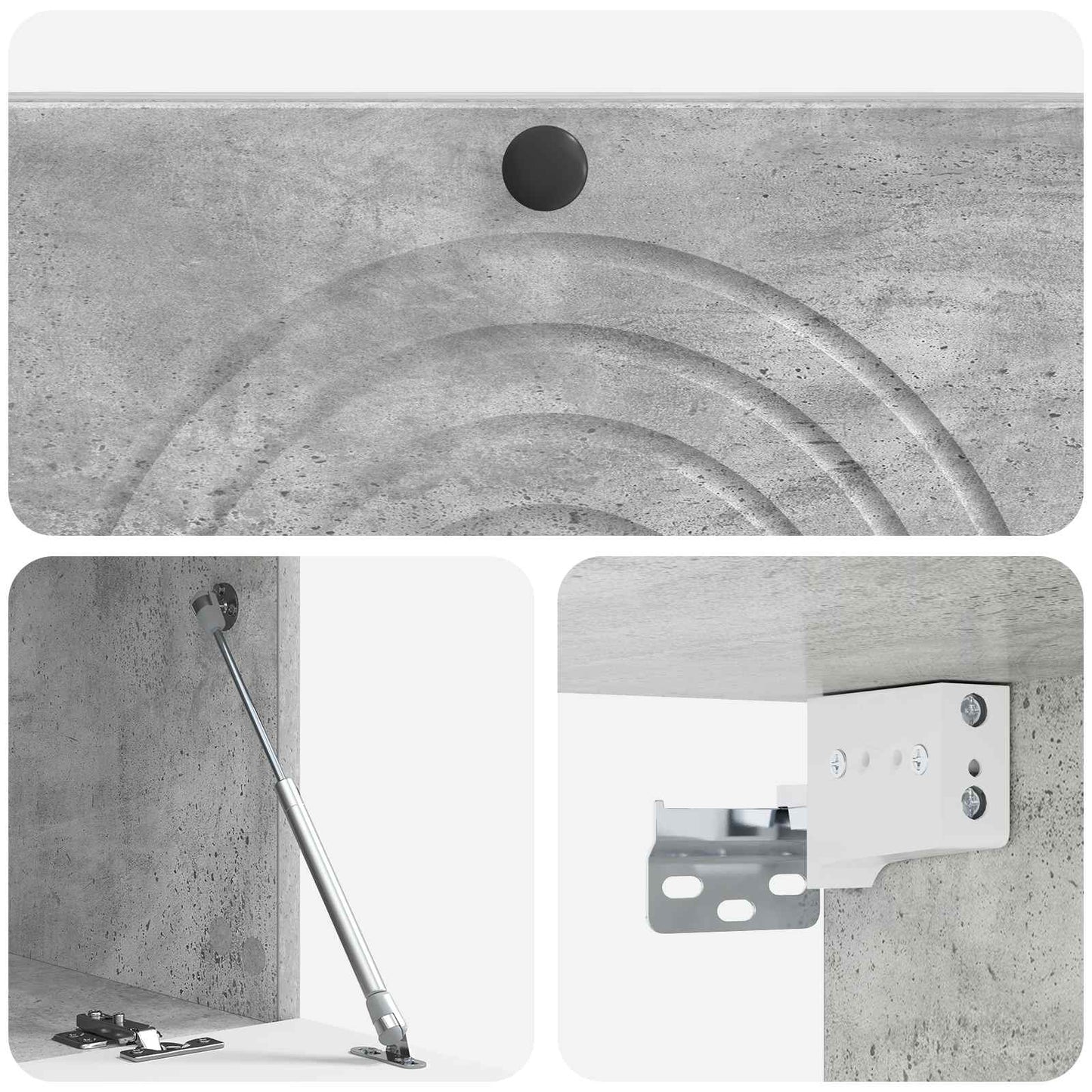 Fali TV szekrény Betonszürke 99 x 41 x 30 cm Szerelt Fa