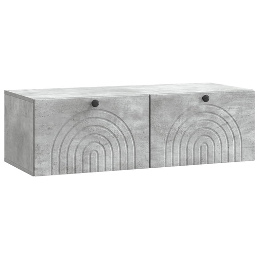 Fali TV szekrény Betonszürke 99 x 41 x 30 cm Szerelt Fa