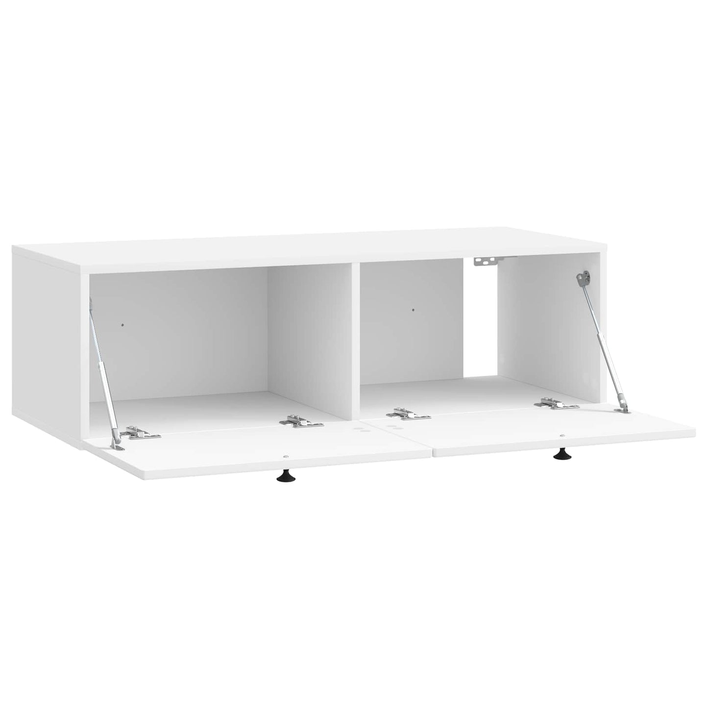 Fali TV szekrény Magasfényű Fehér 98 x 41 x 30 cm Szerelt Fa