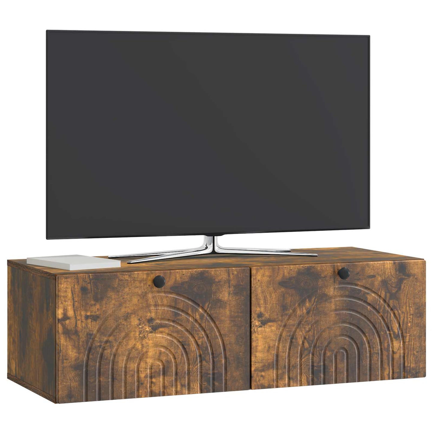Fali TV szekrény Füstös Tölgy 99 x 41 x 30 cm Szerelt Fa