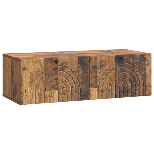 Fali TV szekrény Antik Fa 99 x 41 x 30 cm Szerelt Fa