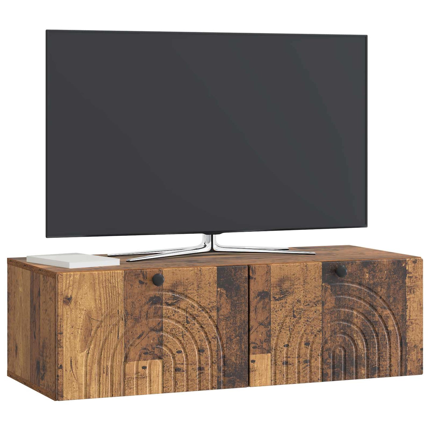 Fali TV szekrény Antik Fa 99 x 41 x 30 cm Szerelt Fa