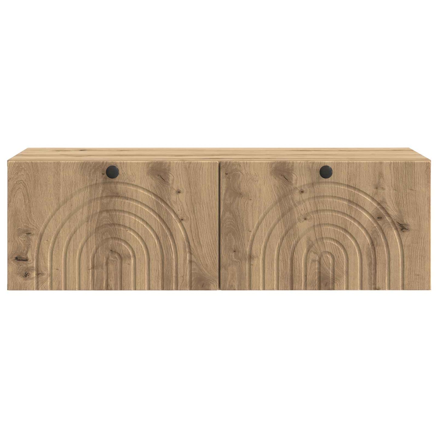 Fali TV szekrény 99 x 41 x 30 cm Kézműves Tölgy Szerelt Fa
