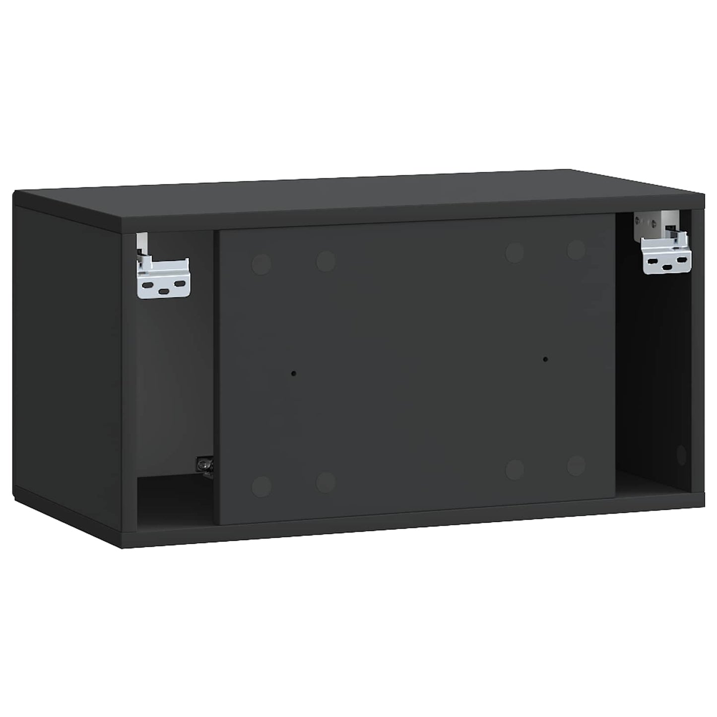 Fali TV szekrény Fekete 59,5 x 31 x 30 cm Szerelt Fa