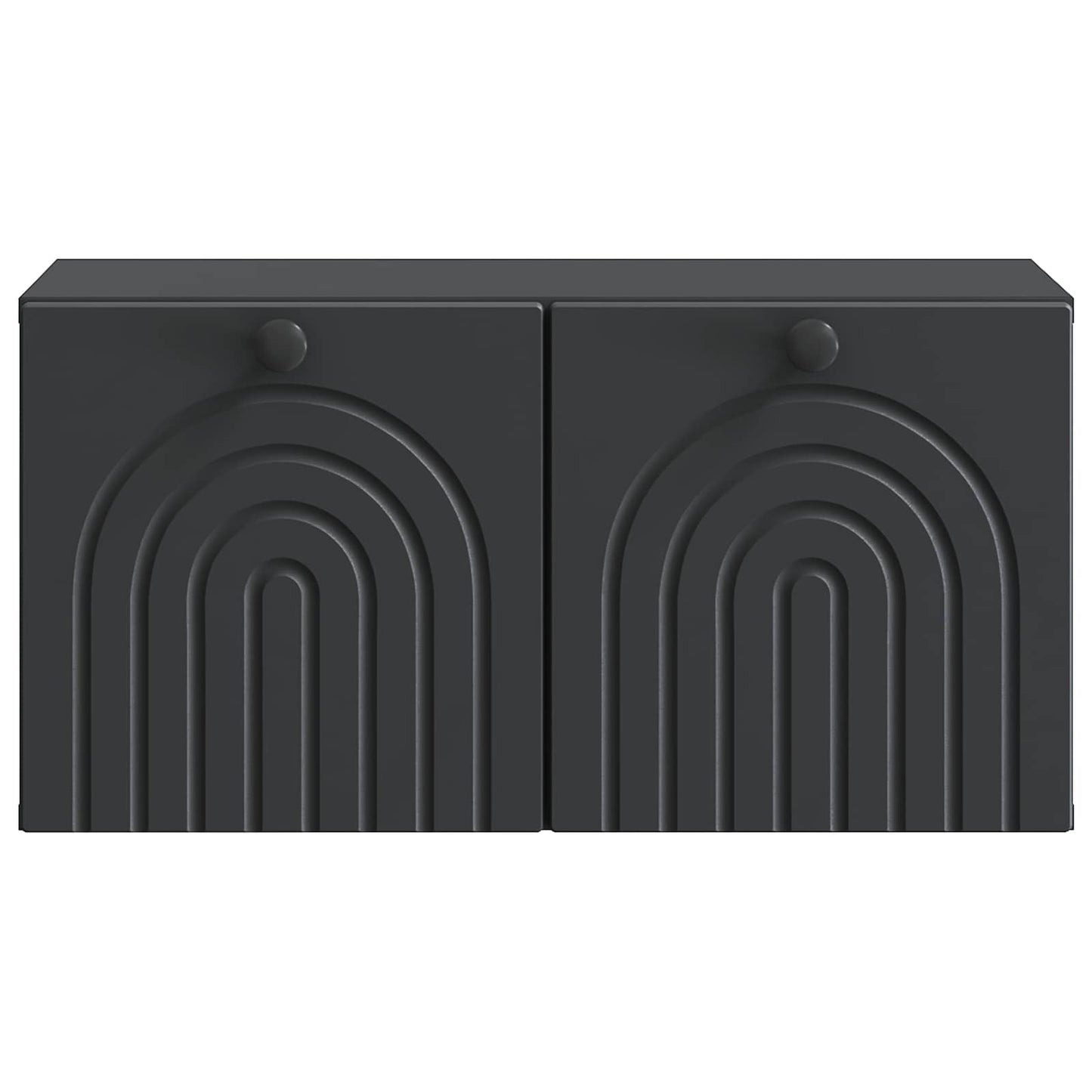 Fali TV szekrény Fekete 59,5 x 31 x 30 cm Szerelt Fa