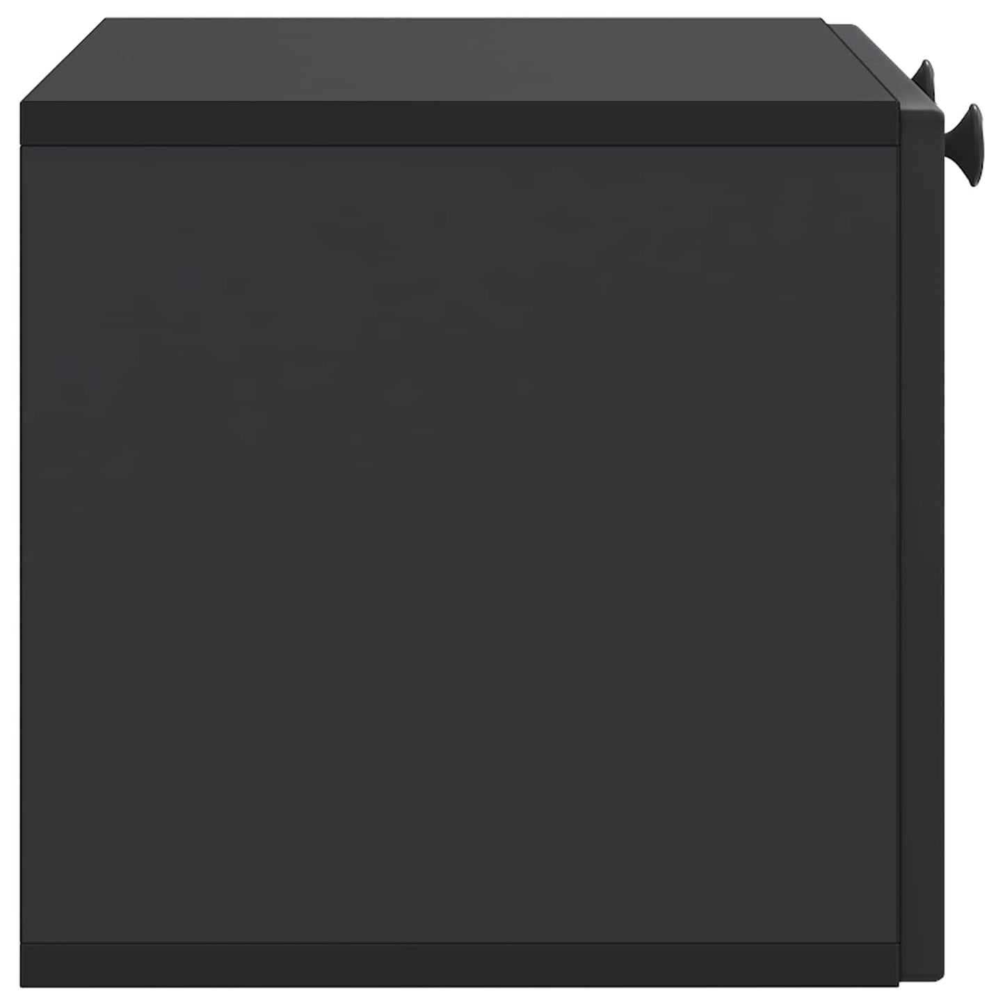 Fali TV szekrény Fekete 59,5 x 31 x 30 cm Szerelt Fa