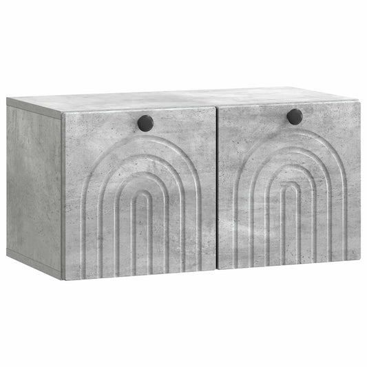 Fali TV szekrény Betonszürke 59,5 x 31 x 30 cm Szerelt Fa