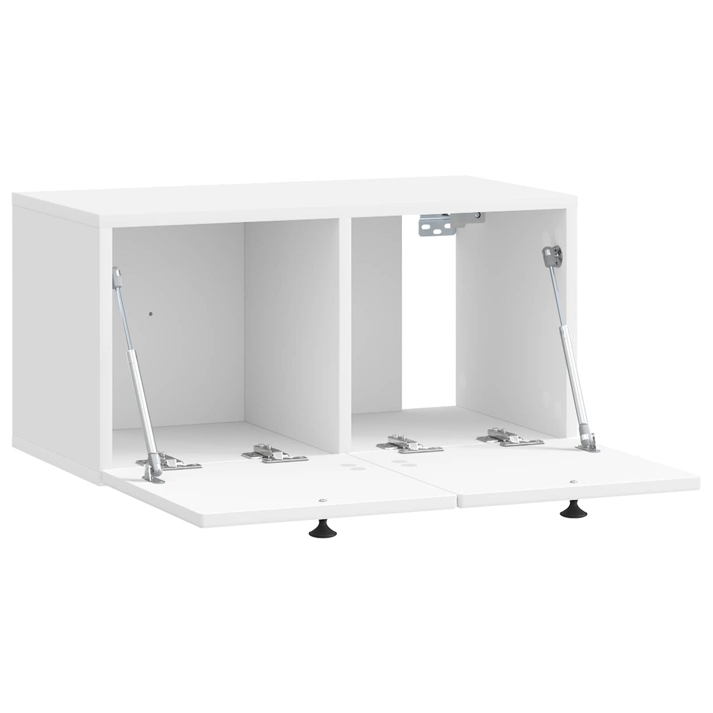 Fali TV szekrény Magasfényű Fehér 59,5 x 31 x 30 cm Szerelt Fa