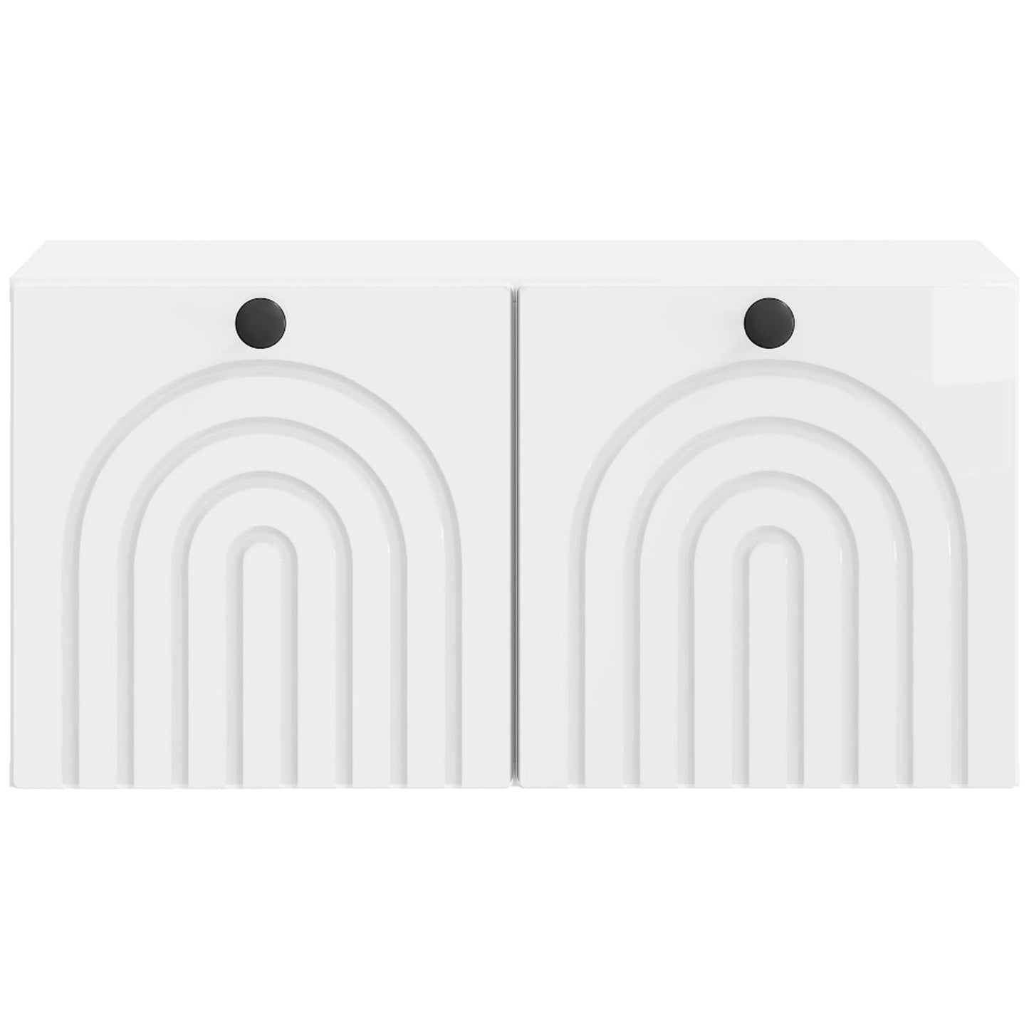 Fali TV szekrény Magasfényű Fehér 59,5 x 31 x 30 cm Szerelt Fa