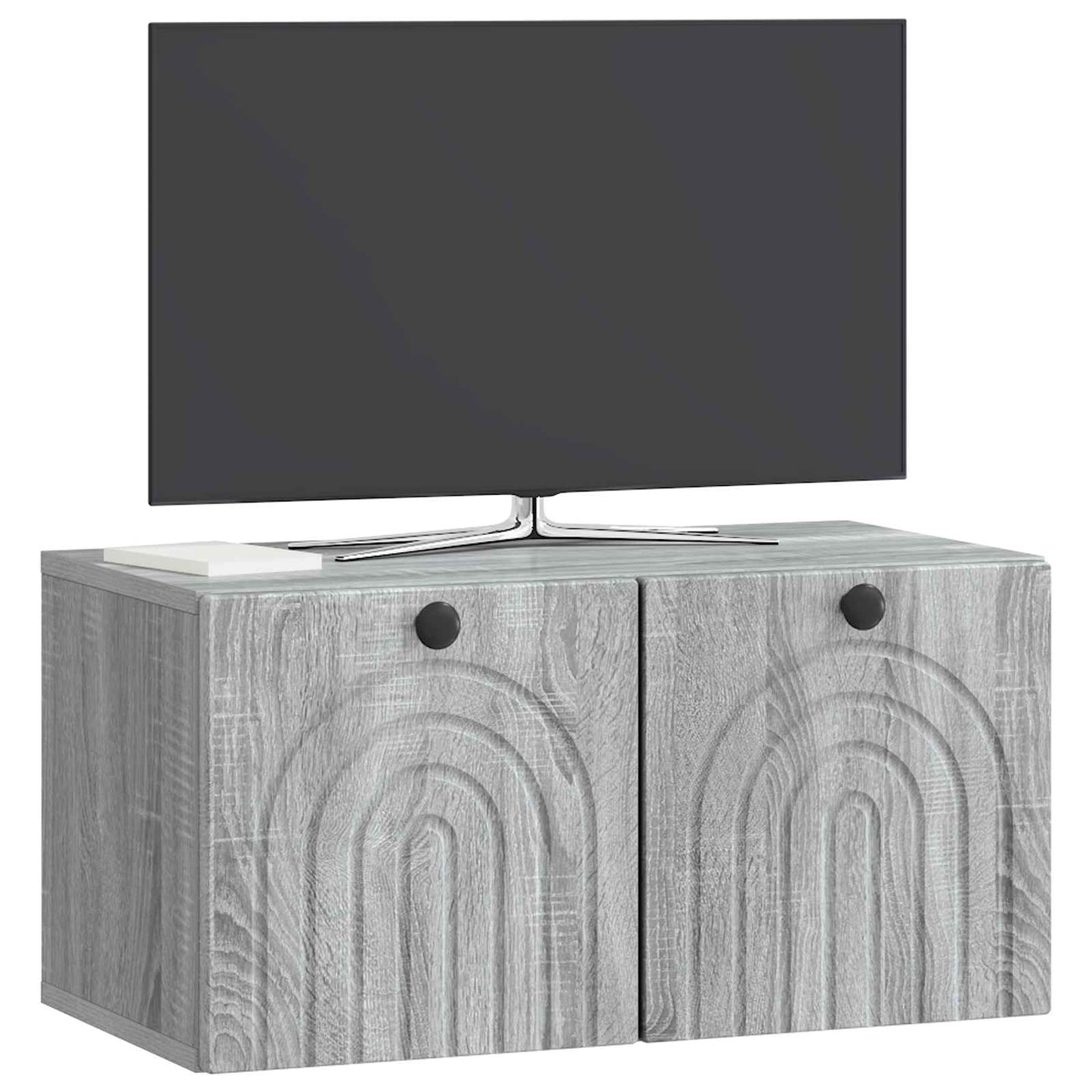 Fali TV szekrény Szürke Sonoma 59,5 x 31 x 30 cm Szerelt Fa