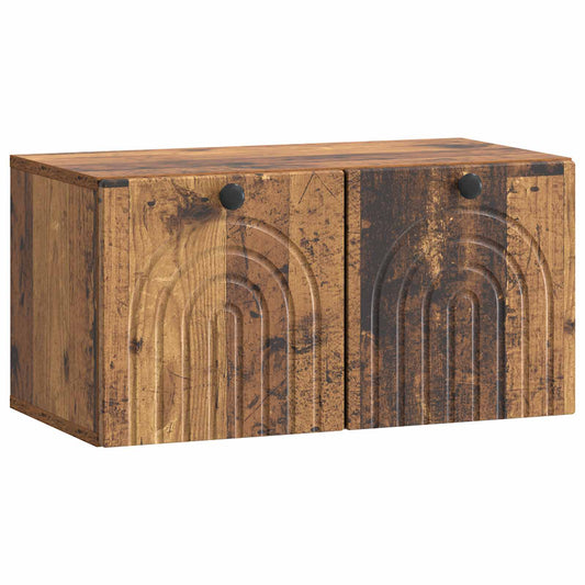 Fali TV szekrény Antik Fa 59,5 x 31 x 30 cm Szerelt Fa