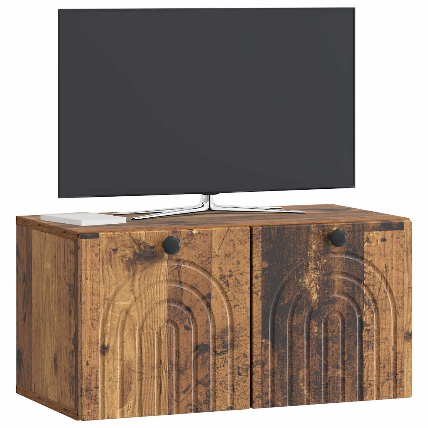 Fali TV szekrény Antik Fa 59,5 x 31 x 30 cm Szerelt Fa
