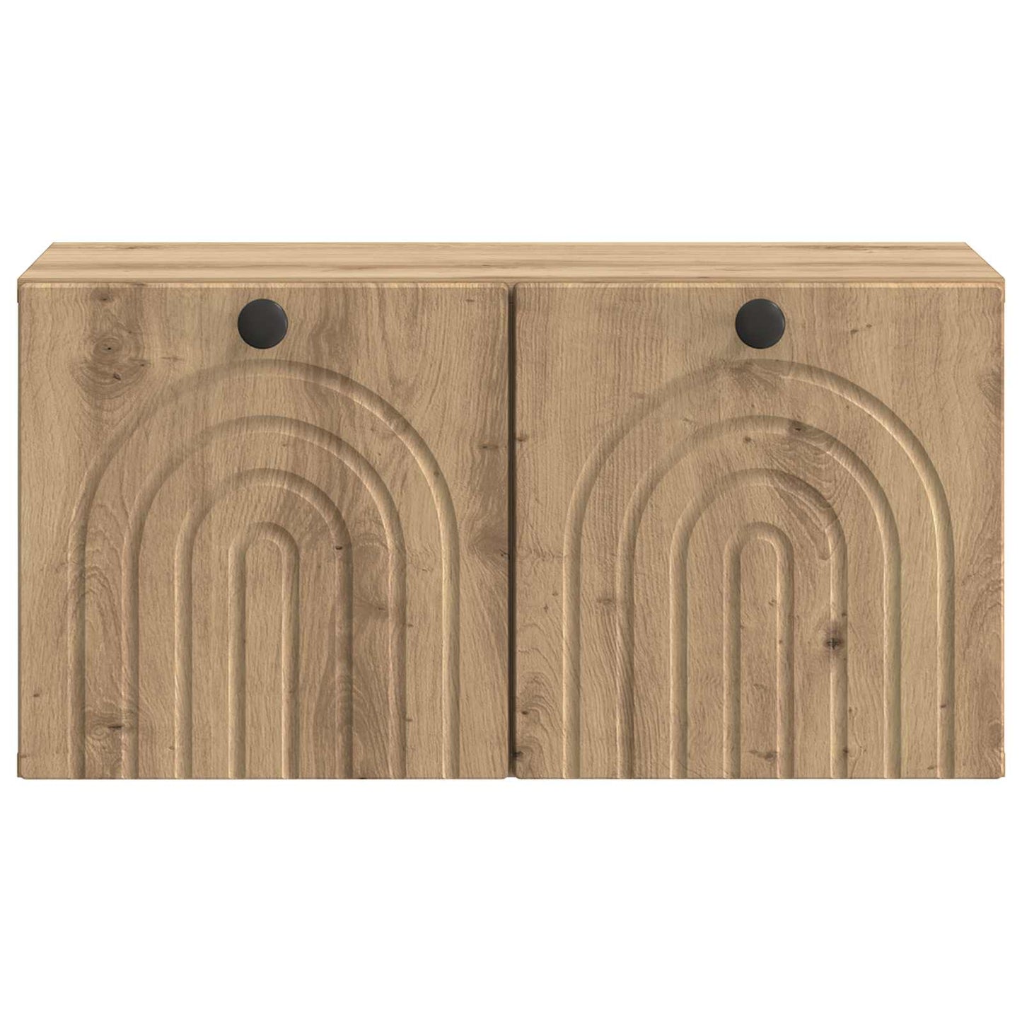 Fali TV szekrény 59,5 x 31 x 30 cm Kézműves Tölgy Szerelt Fa