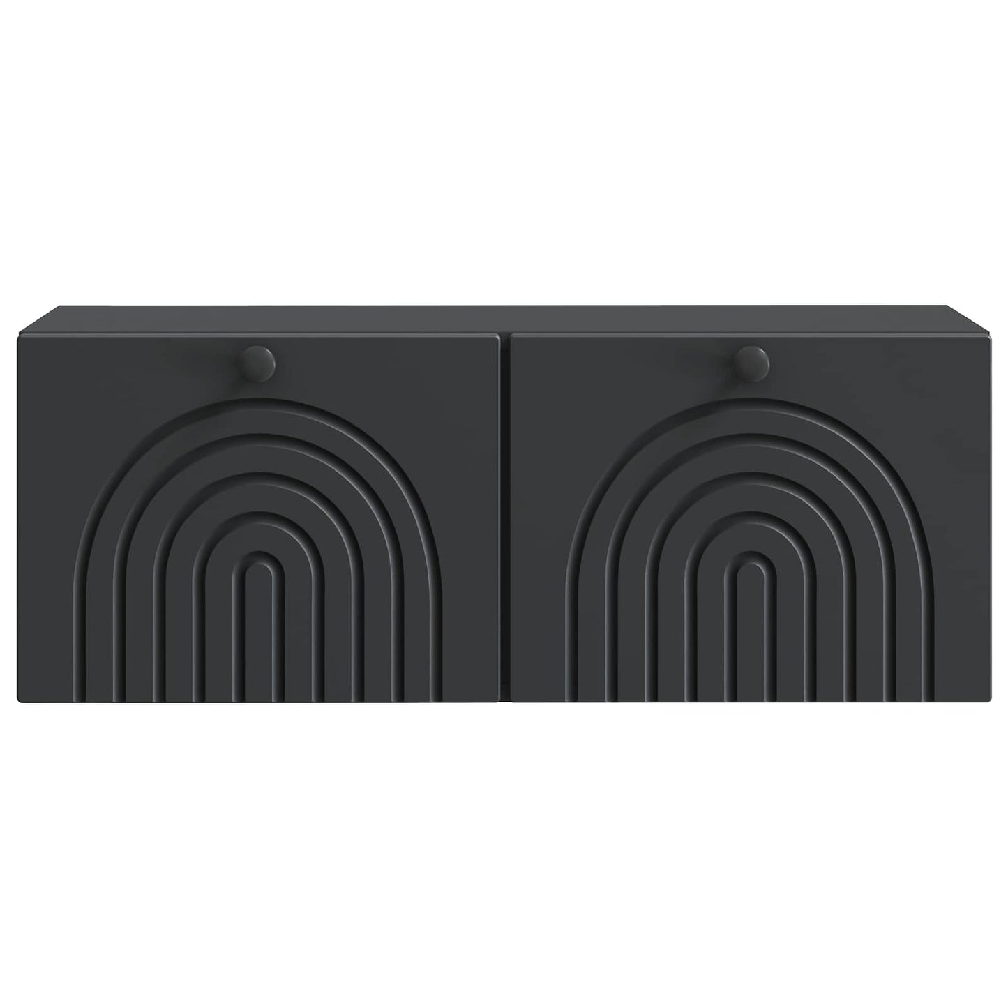Fali TV szekrény Fekete 78,5 x 31 x 30 cm Szerelt Fa