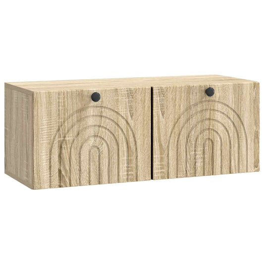 Fali TV szekrény Sonoma Tölgy 78,5 x 31 x 30 cm Szerelt Fa