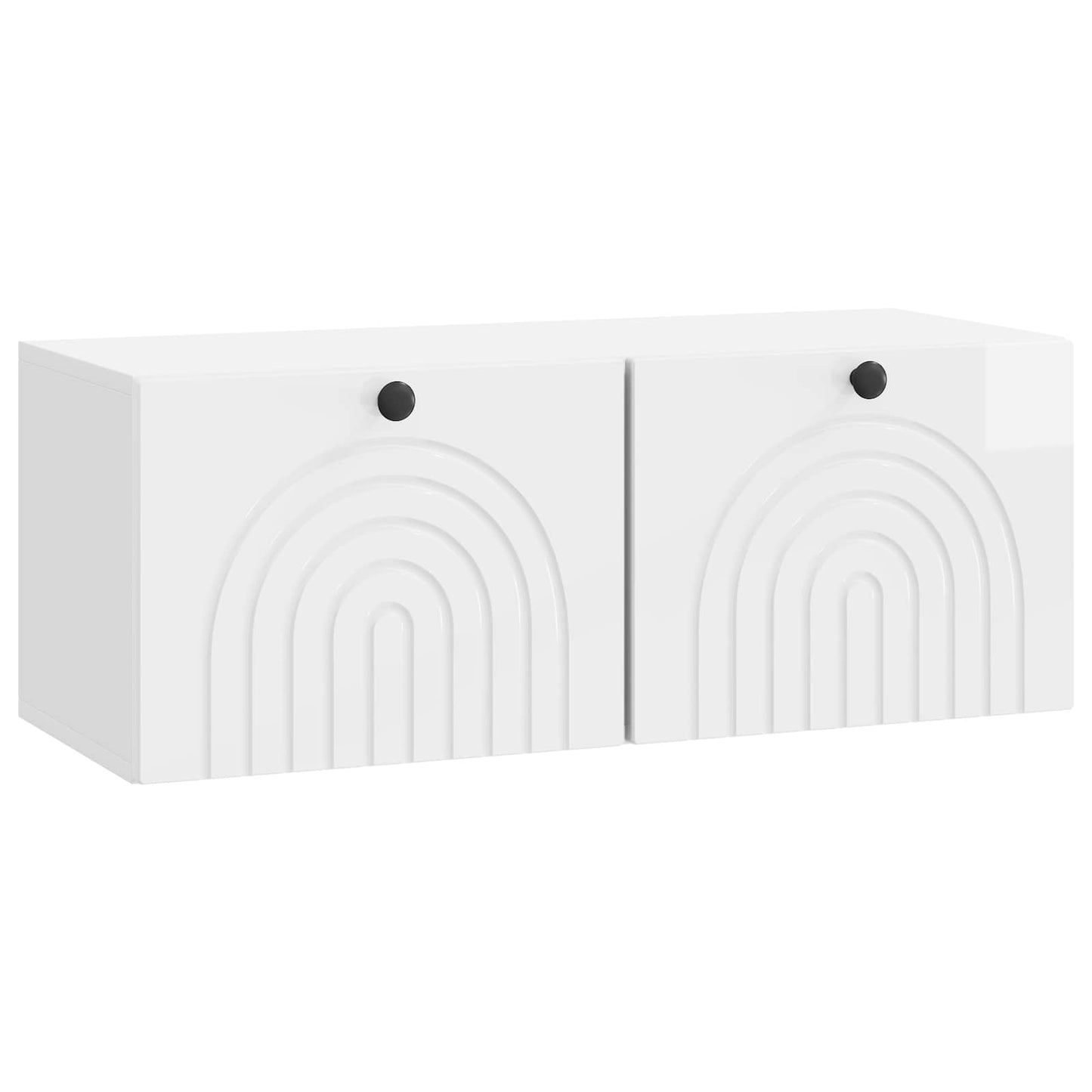 Fali TV szekrény Magasfényű Fehér 78,5 x 31 x 30 cm Szerelt Fa