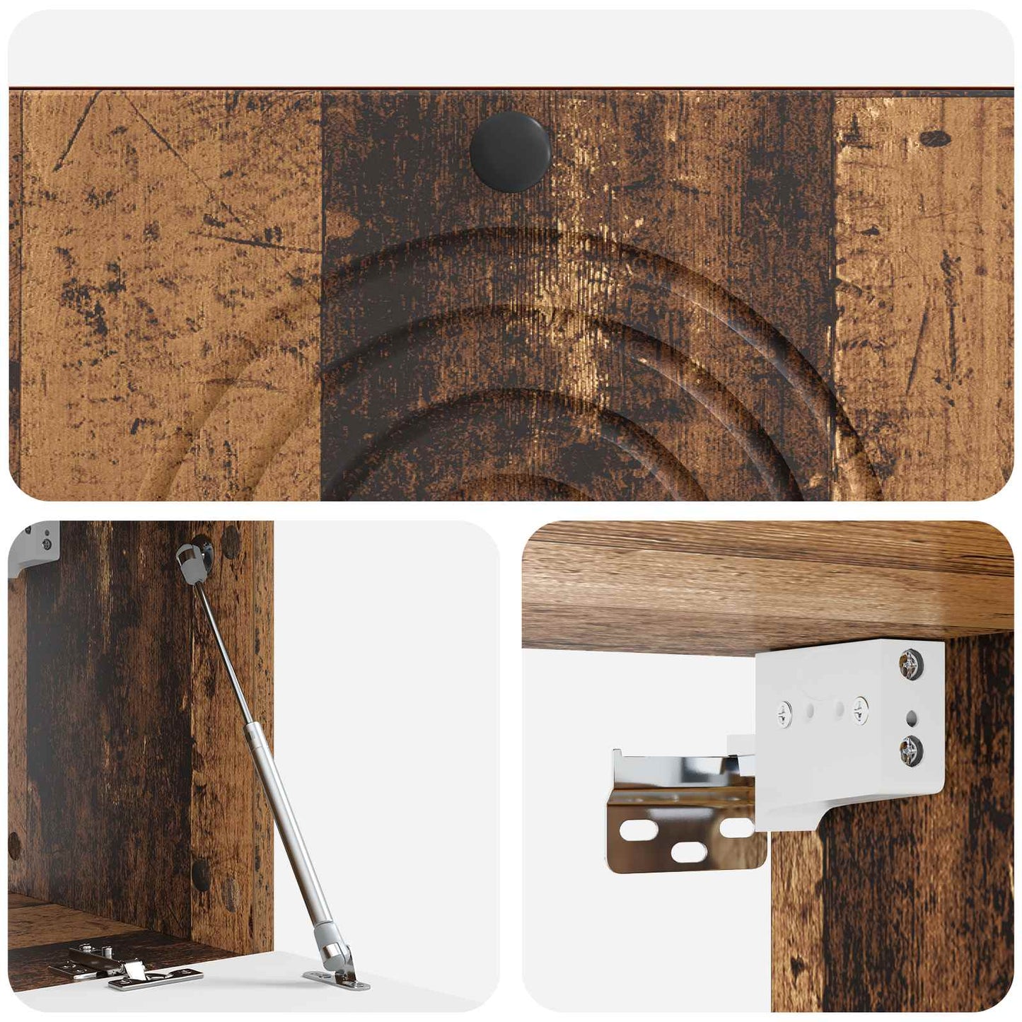 Fali TV szekrény Antik Fa 78,5 x 31 x 30 cm Szerelt Fa