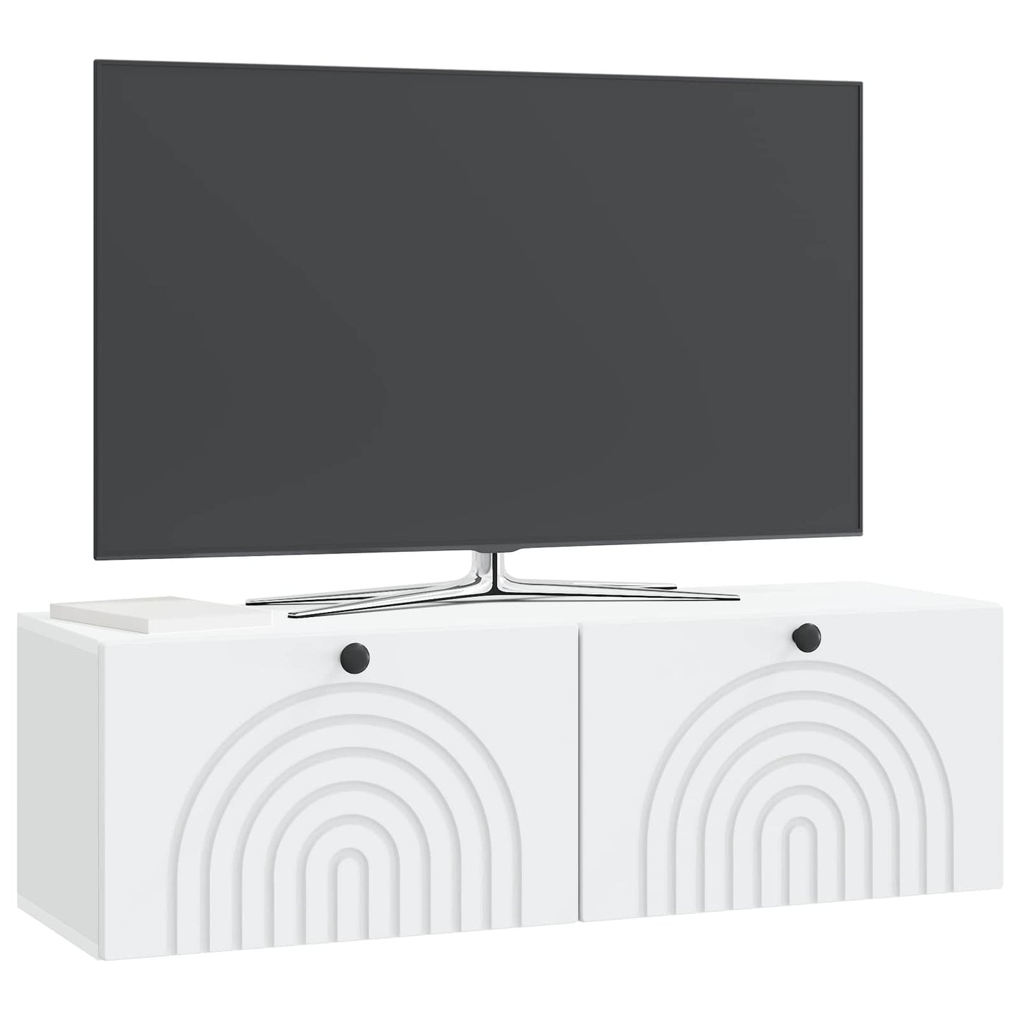 Fali TV szekrény Fehér 98 x 31 x 30 cm Szerelt Fa