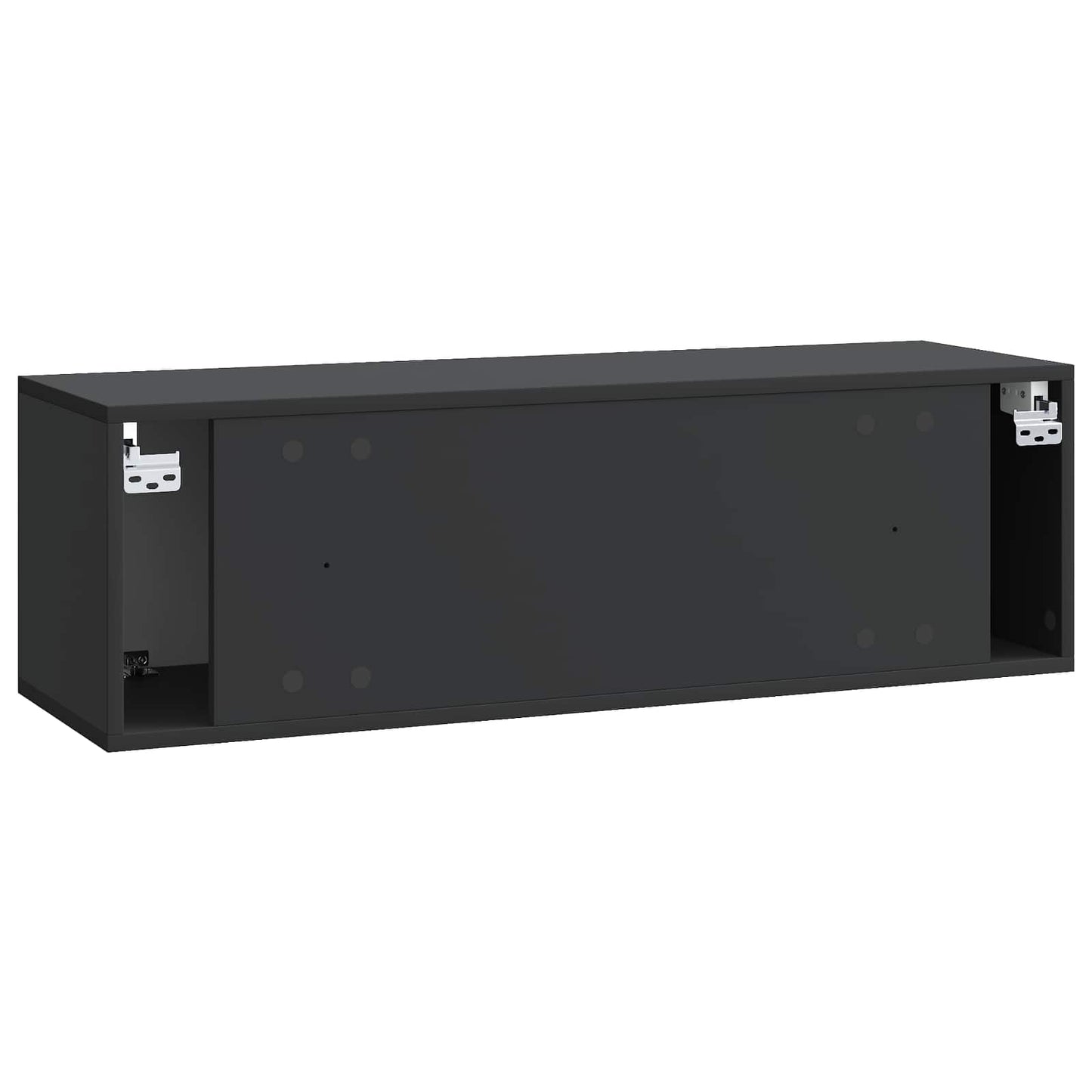 Fali TV szekrény Fekete 98 x 31 x 30 cm Szerelt Fa