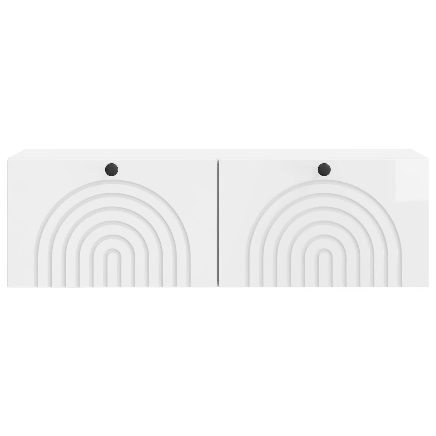 Fali TV szekrény Magasfényű Fehér 98 x 31 x 30 cm Szerelt Fa